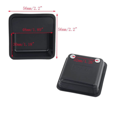 Black 2 Pack Concealed Recessed Sliding Door Pull Handles With 1.26 Inch Hole Distance, square zinc alloy cabinet pulls