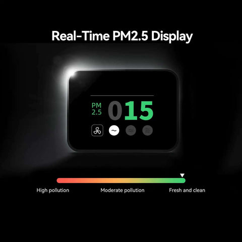 Real-time PM2.5 display on 3D Printer Air Purifier For FDM Printers with 360 Degree Purification and Smart Touch Control