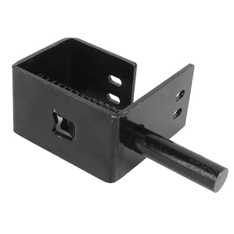 Metal Trailer Gate Spring Lock, Secure Latch for Carry On Trailer with a black steel body and mounting holes.