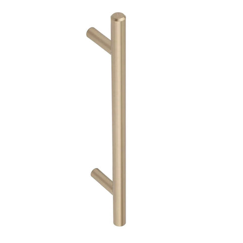 Golden Champagne Euro Bar Cabinet Handle 3/8 Inch Diameter 7-3/8 Inch Length 5 Inch Hole Center 1-3/8 Inch Projection 25 Pack