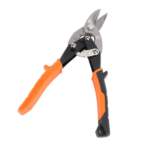Badass 10 Inch Aviation Snips Left Cut CRV Steel Sheet Metal Shears Heavy Duty Tin Snips Ergonomic Non Slip Handles Cuts Metal Like Butter Smooth Slicing Action For Auto Repair And Construction Gig Pros Are Raving About This Gear