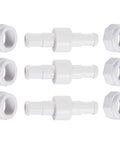 Polaris Zodiac D20 Hose Swivel With D15 Nut Replacement Part For Pool Cleaners 180 280 380 480 Pro 3900 Sport Vac Sweep Series Easy Install No Tools Required, white plastic 3-pack