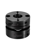 Top Shelf Single Disc Coupling Flexible Shaft Connector 22 By 22 Bore Stainless Steel Build, black finish, used in industrial motor setups.