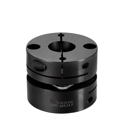 Top Shelf Single Disc Coupling Flexible Shaft Connector 22 By 22 Bore Stainless Steel Build, black finish, used in industrial motor setups.