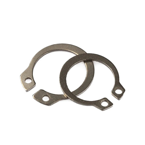Pro Grade Heavy Duty Snap Ring Kit 500 To 900 Pieces, M5 Through M20 External Circlips in stainless steel with black finish