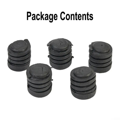 Heavy Duty 5 Pcs Hood Stop Bumper Rubber Buffers For Nissan Cars With Engine Cover Seal Kit That Slaps Down Vibration And Rattles To Give Your Ride A Smooth Chill Without Any Scratchy Damage Or Annoying Noises While Parking Or Driving All Day Long, black rubber hood bump set
