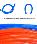 Top Shelf Polyurethane Tubing For Pneumatic Air Hose Systems Durable Flexible Compressor Pipe shown twisted without creasing.