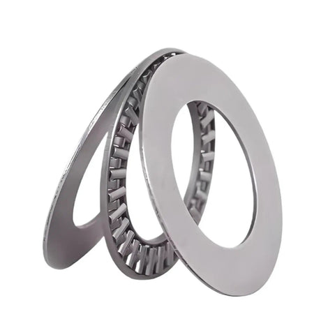 Single Precision Plane Thrust Needle Roller Bearing Crafted Tough For Heavy Duty Applications And Silky Smooth Rotation viewed from the side.
