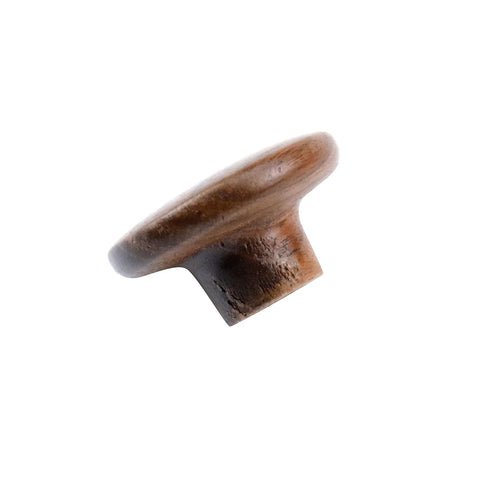 10 Pack Round Walnut Wood Cabinet Knobs With Screws 1.57 Inch Diameter Ideal For Cabinets Dresser Wardrobe Cupboards And Other Furniture