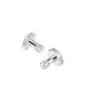 Built Tough Quarter Inch 20 Thread Slotted Screws For Camera Quick Release Plates And Tripod Mounts, Nickel Brass Build With Secure Thread Fit, Heavy Duty Photography Gear Pack Of Two, close-up view of screws.