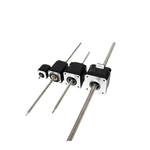 NEMA 8 Stepper Motor Linear Actuator with Through Type Leadscrew Tr3.5 Thread 20X25 and 20X30 mm Mounting in various sizes.