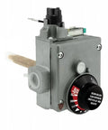 Heavy Duty Natural Gas Water Heater Valve With Adjustable Regulator For Ruud Richmond Vanguard Models, Rugged High Pressure Replacement Part For Precise Gas Flow And Safe, Efficient Operation, gray metal valve with control knob