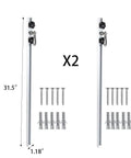 Heavy Duty Adjustable Resistance Band Wall Anchor With Dual Steel Rails And Smooth Glide Carriages For Instant Home Gym Rig Setup Quick Install Mounting Kit No Bands Included, showing two slide rails and mounting screws.