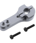 Metal 24T Aluminum Servo Horns Kit, M3 Threads, 5-Pack For Hitec RC Servos, showing CNC machined aluminum with two steel bolts
