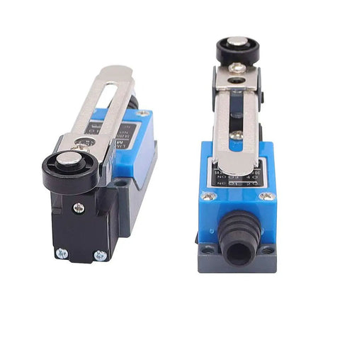 Two Pack ME 8108 Momentary Limit Switch With Rotary Adjustable Roller Lever Arm For CNC Mills Laser Plasma Router And Arduino Projects NC NO Contacts Long Lever Arm