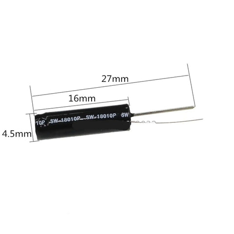 Spring Vibration Sensor Switch For Shake Detection Normally Closed 1 Piece Great For DIY Projects Microcontroller Ready 27mm 4.5mm