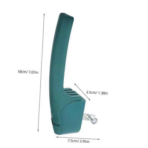 Heavy Duty Commercial Oven Handle Sturdy Plastic Baking Grip For Industrial Kitchen Cooking Equipment Drying Rack, green, dimensions shown.