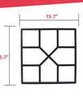 Reusable Concrete Path Molds For No Fuss DIY Walkways And Stepping Stone Pavers Square 15.7 By 15.7 By 1.57 Inches heavy-duty