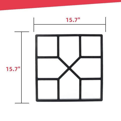 Reusable Concrete Path Molds For No Fuss DIY Walkways And Stepping Stone Pavers Square 15.7 By 15.7 By 1.57 Inches heavy-duty