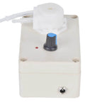 Peristaltic Liquid Dosing Pump For Lab And Aquarium Use 110 To 240 Volts, 50 And 60 Hz, 4 Watts, adjustable flow knob view