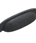 10 Pack 3 Inch Hole Center Black Iron Cup Drawer Pulls For Cabinets And Dressers, Rustic Antique Black Cup Handles