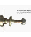 Four Pack Heavy Duty Metal Rocking Chair Bearing Screws M8 X 55mm Furniture Connector Kit shown from side, highlighting quality metal materials.