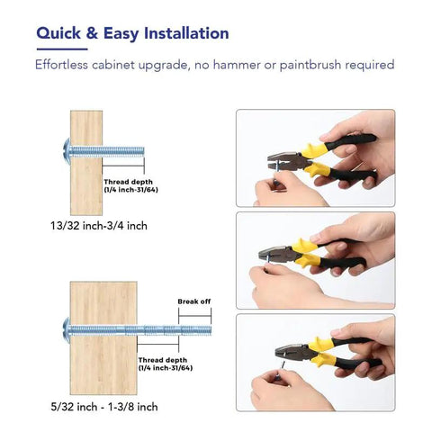 Installation guide for Matte Black And Gold Cabinet Pulls 5 Inch Center To Center 7 Inch Long Drawer Handles 10 Pack Premium Zinc Alloy.