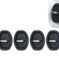 Top Shelf Soft Silicone Door Latch Covers 4 Pack Fits Cars Trucks Suv matte black silicone guards for auto latches.