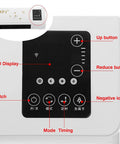 Dope 2000W Wall Mounted Air Conditioner And Heater With Touch Screen Remote Control Timing Feature PTC Ceramic instant warmth LCD display and control panel details.