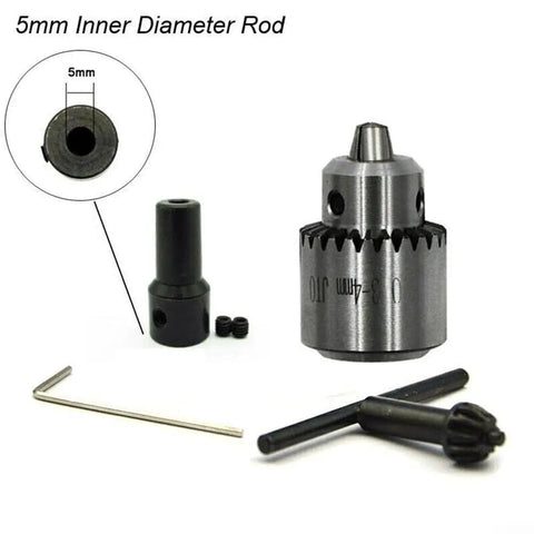 Quick Change Drill Chuck Kit With 2.3mm And 3.17mm Brass Shafts Mini Sport Shaft Clamp Drill Adapter For 0.3mm To 4mm Drill Bits Includes Hex Wrench