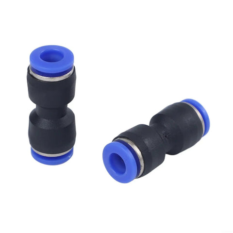 Top Notch 80 Piece Pneumatic Push Connector Kit With Air Line Fittings For Quick Install On 4Mm To 12Mm Pu Hoses And Tubes Perfect For Home Shop Projects Without Any Tools., black and blue plastic pneumatic push connectors for 4mm tubing