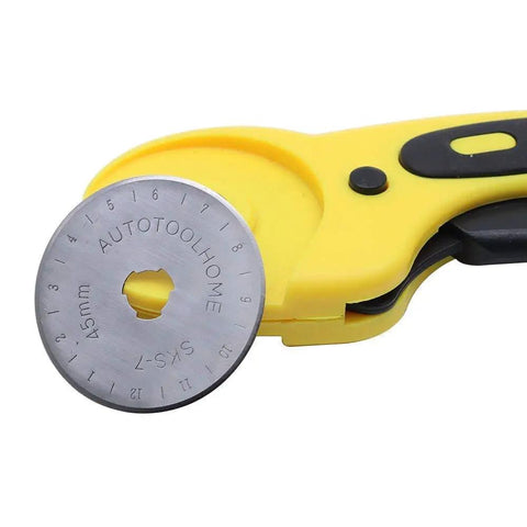 45mm Wavy Rotary Cutter With 10 Piece Pinking Circular Refill Blades For Fabric Paper Leather Crafts Quilting Patchwork Sewing Tool For DIY Makers SKS 7 Stainless Durable Cuts Through 6 Plus Layers
