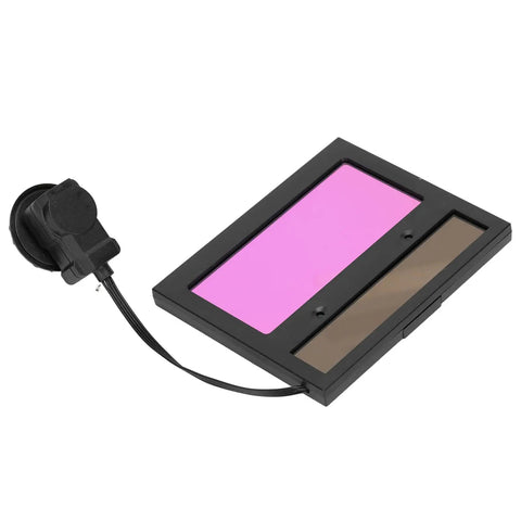 Upgrade Your Welding Game With This Awesome Auto Darkening Solar Powered Lens That Digs Deep Fast, Rocking Din 9 To 13 Shades For Total Eye Protection And Crisp Wide Views Any Time You Hit The Job Site. Solar-powered welding lens with pink and brown shades, 110x90mm size, designed for welding helmets.