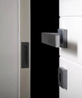 Two Pack Black Recessed Door Pull Handles For Cabinets, Drawers, Sliding Doors, Wardrobes, And Furniture Hardware, Hidden Grip Handles