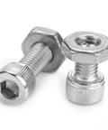 Super Cool Hex Socket Cap Screw Assortment Kit For Quick Projects With 140 Pieces Including Six Sizes Of 10-32 Screws Plus Matching Nuts, stainless steel screws.