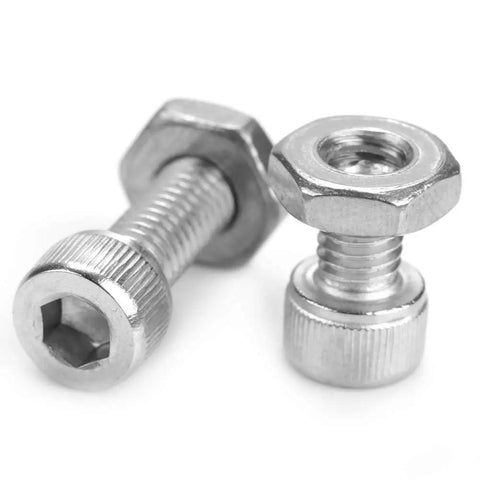 Super Cool Hex Socket Cap Screw Assortment Kit For Quick Projects With 140 Pieces Including Six Sizes Of 10-32 Screws Plus Matching Nuts, stainless steel screws.