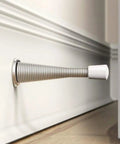 Installed spring door stop with Door Stop Bumpers Rubber White 0.4 Inch Replacement Sleeves 16 Pack No Fuss For Doors Protect Walls Floors And Home