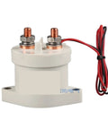 Built Tough Heavy Duty DC Contactor And Electric Relay Switch For EV Chargers With Zero Fuss High Voltage Power Control For Solar Battery Banks In 12V To 72V Systems close-up showing terminals and wiring.