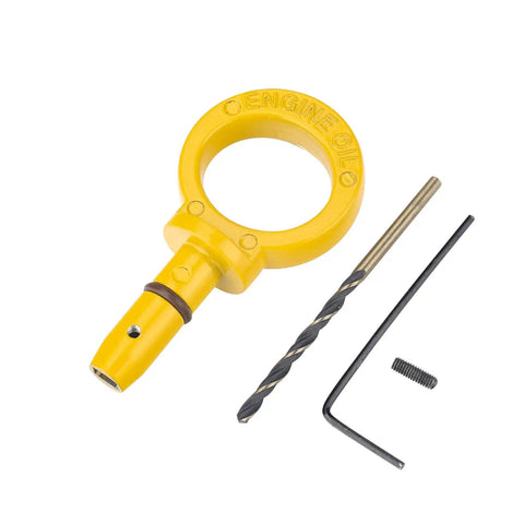 Aluminum Oil Dipstick Pull Handle Replacement For Dodge Chrysler Jeep Models With Viton O Ring And Installation Kit Yellow Universal Engine