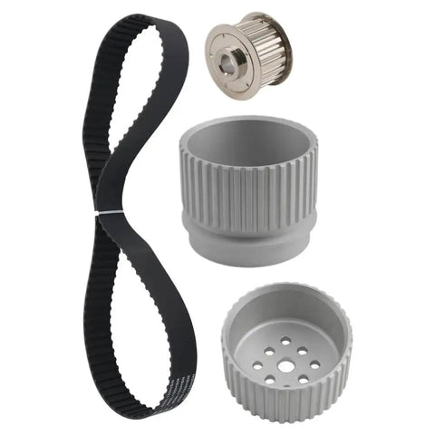 High Performance Water Pump Pulley Kit With Long Gilmer Belt Drive Made From Lightweight Billet Aluminum For Small Block Chevy 287 Sbc Engines For Hot Rods And Street Rides, belt and pulleys