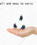 Hand holding Micro USB 2Pin Solderless Charging Connector Crimp Adapter 5V 3A No Data Transfer for DIY Repair No Soldering Required