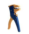 Pro Rig Automatic Wire Stripper And Electrical Cutter Self Adjusting Design, blue and orange handle, easy wire cutting and stripping.