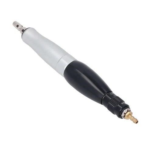 Beefy Pneumatic Pencil Die Grinder With 8000 BPM, 2.0 Mm Stroke, Aluminum Alloy Build, fine mirror finish, designed for precision metal repair.