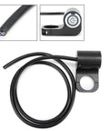 Ride Ready 22mm Stainless Steel Motorcycle Spot Light Switch With Blue Indicator Light, detailed wiring and handlebar mount.
