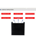 Diagram showing AJ0510T-CA 10 Liters Per Minute Air Cooled Hydraulic Cooler Heat Exchanger For CNC Hydraulic System applications