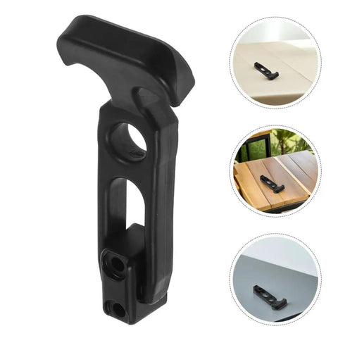 Rubber Engine Hood Latches 4 Pack for Trucks and Cargo Trailers, flexible draw latch shown in detail on white background.