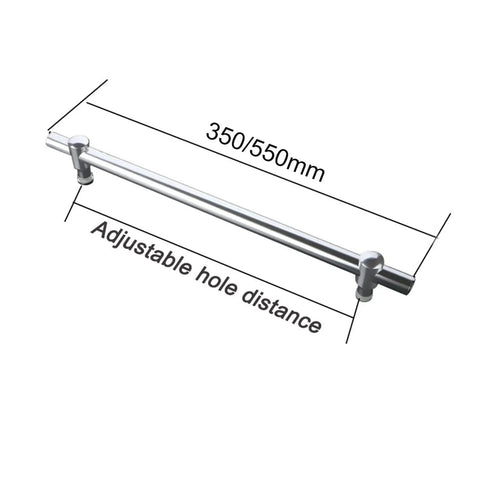 Dope Push And Pull Shower Glass Door Handle With Adjustable 550mm Hole Distance For Sliding Bathroom Doors Sturdy Aluminum