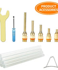 Accessories for Industrial 150 Watt Hot Melt Glue Gun With US Plug Adjustable Temperature Includes 10 Glue Sticks And 5 Copper Nozzles