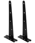 Heavy Duty Black Iron T Shape Gate Hinge Set With Slotted Bearing Design 12 Inch Extended Tee Hinge For Commercial And Industrial Doors Two Pieces