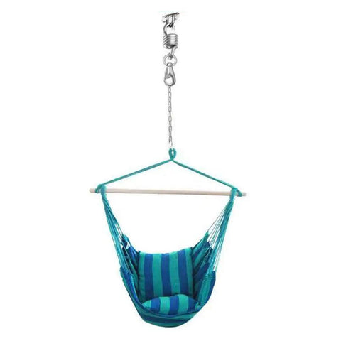 Beefy Heavy Duty Spring Hammock Chair With 700Lb Capacity Suspension Swing Hanger for Porch Patio and Garden with galvanized steel coil